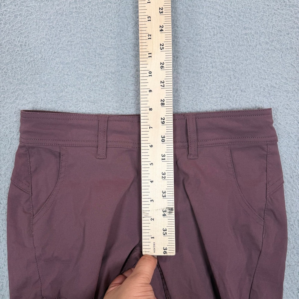 Prana Womens Halle Hiking Pants Plum Burgundy Sz 00 Regular Inseam Straight Leg - Picture 9 of 11